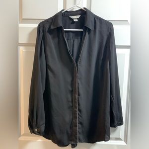 Black button up with gold accents